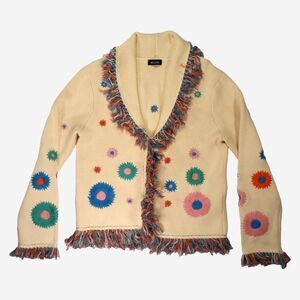 Mitawa Flower Pima Cotton Cardigan - L